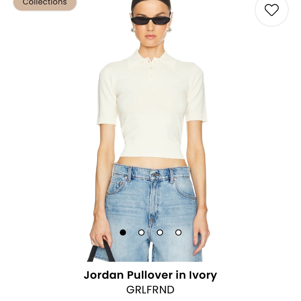 NWT GRLFRND top in ivory
